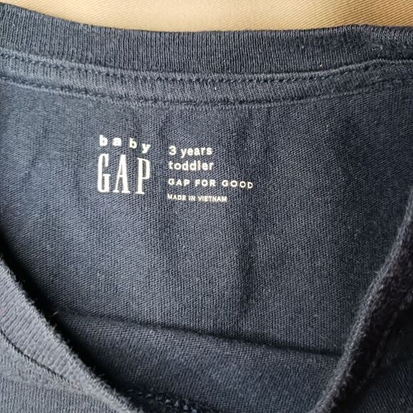 Baby Gap Toddler Boys Pocket T-Shirt Size 3 Navy - Picture 5 of 6